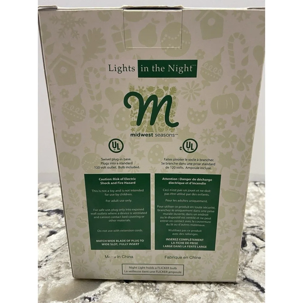 Two Angels Flickering Nightlight Lights In The Night Midwest Seasons NIB